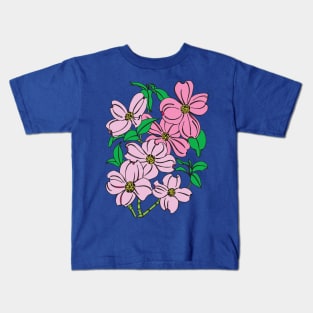 Pink Dogwoods Kids T-Shirt